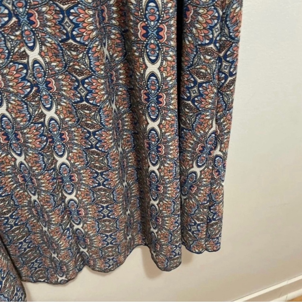 Lularoe Lucy Full Length Patterned Skirt Elastic Kaleidoscope pattern Large - Picture 3 of 5